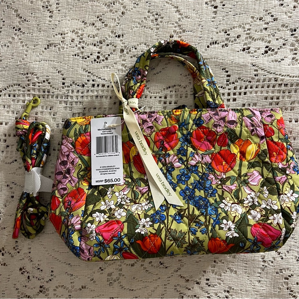 Vera Bradley Mini Hathaway Meadow Bouquet Tote